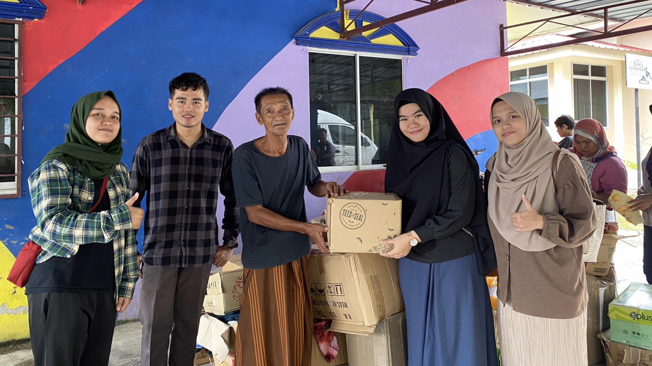 Donated clothes to coastal communities in Redin, Malaysia